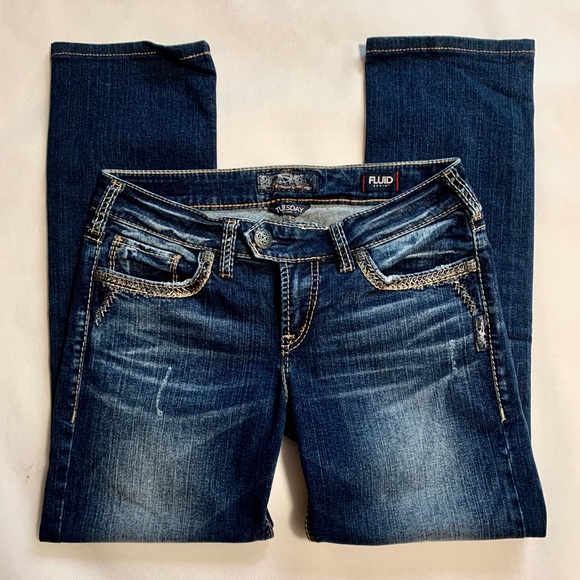 silver jeans fluid denim